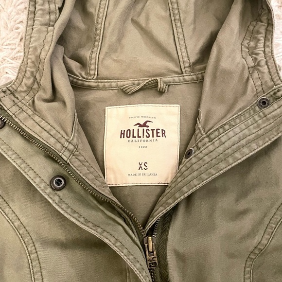 Hollister Khaki Utility Jacket with Hood - Picture 5 of 6